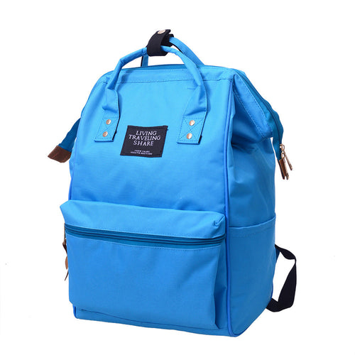 Unisex Solid Backpack School Travel Bag