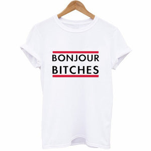 Women White Tshirts Fashion Friends