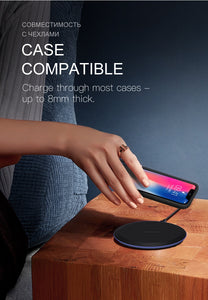 ESVNE 5W Qi Wireless Charger for iPhone X Xs MAX XR 8 plus Fast Charging for Samsung S8 S9 Plus Note 9 8
