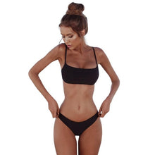 Load image into Gallery viewer, 2019 New Summer Women Solid Bikini Set Push-up Pad Bra