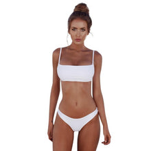 Load image into Gallery viewer, 2019 New Summer Women Solid Bikini Set Push-up Pad Bra