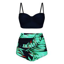 Load image into Gallery viewer, High Waist Swimsuit 2019 Black White Striped Bikini
