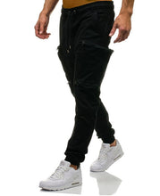 Load image into Gallery viewer, Cotton Cargo Camo Solid Pants Men Drawstring Waist