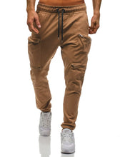 Load image into Gallery viewer, Cotton Cargo Camo Solid Pants Men Drawstring Waist