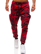 Load image into Gallery viewer, Cotton Cargo Camo Solid Pants Men Drawstring Waist