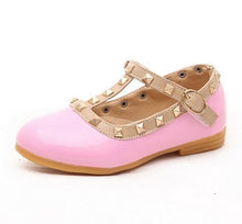 Load image into Gallery viewer, All Sizes 21-36 Girls Shoes  Children Shoes Girl Rivets Princess Flat Shoes