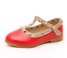 Load image into Gallery viewer, All Sizes 21-36 Girls Shoes  Children Shoes Girl Rivets Princess Flat Shoes