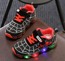 Load image into Gallery viewer, AI LIANG Fashion LED lighted Children Shoes Cute Cool Spiderman Casual