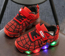 Load image into Gallery viewer, AI LIANG Fashion LED lighted Children Shoes Cute Cool Spiderman Casual